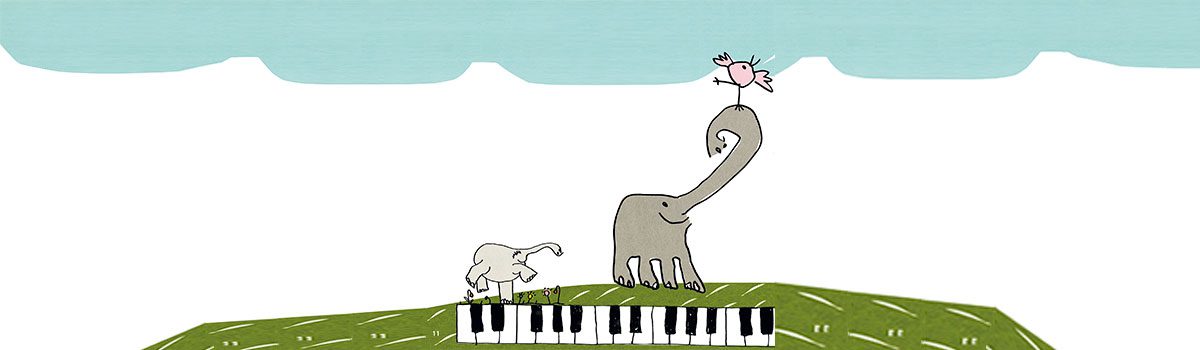 Pinguins Musiktraum Kinder Klavierbuch Elefant